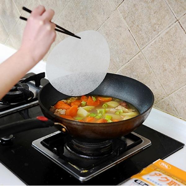 12pcs Food Grade Oil Absorption Paper Filter Kitchen Tools - stringsmall