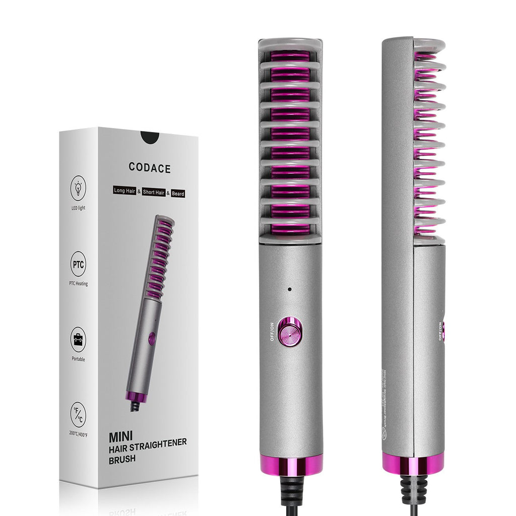 US Plug Electric Mini Portable Multi-Function Anion Straight Comb Hair Comb Salon