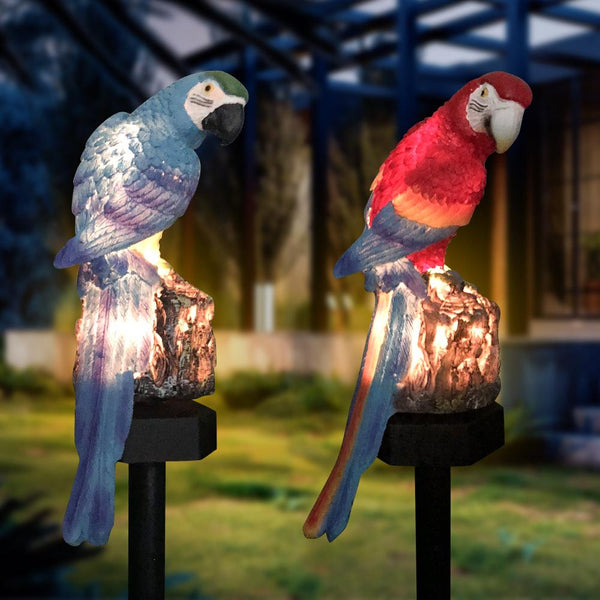 Solar Parrot Lawn Light LED Garden Ground Plug Light Outdoor Waterproof Light Sensing Decorative Light