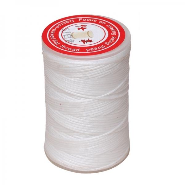 160m/Roll 0.45mm Waxed Thread Polyester Cord for Leather DIY Handcrafts - White