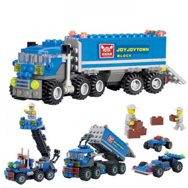 163pcs DIY Bricks Assembly Kids Plastic Building Blocks Dumper Truck Montessori Children  Educational Toy