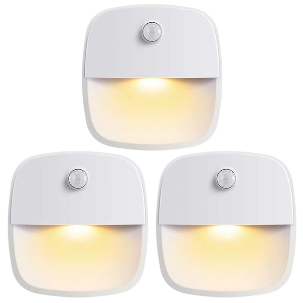 3PCS LED Motion Sensor Night Wall Lamp