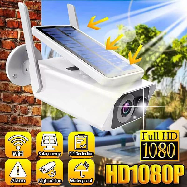 1080P Solar Wifi Bullet Camera Outdoor  Waterproof Night Vision Wireless Security Camera 20M IR ONVIF ICSEE With 2PCS 18650 Battery