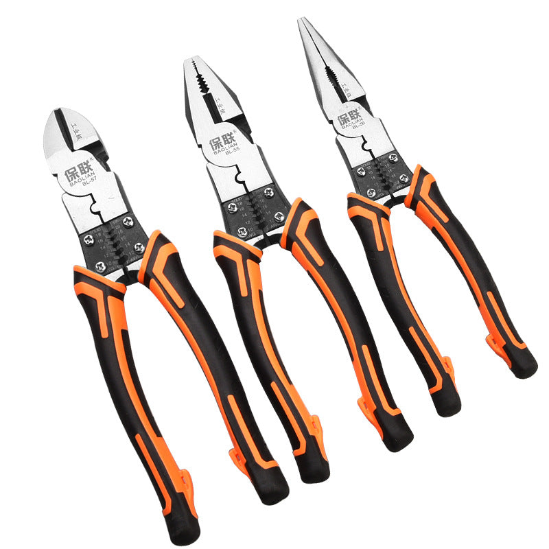Multi-function Wire Cutter Orange Multifunctional Universal Diagonal Pliers Needle Nose Pliers Hardware Tools Universal Wire Cutters Electrician