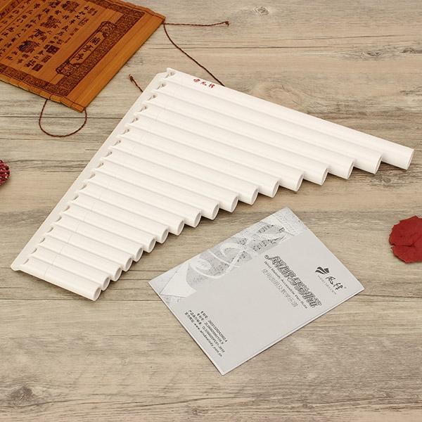 18 Tube Alto C Eco Friendly Resin Pan Flute for Beginner White