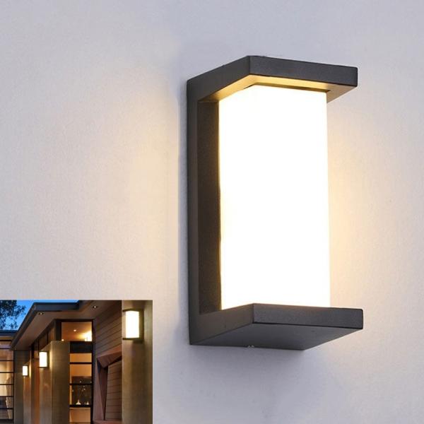 18W Aluminum Radar Motion Sensor Modern LED Porch Wall Light IP65 Waterproof Outdoor Courtyard Garden Wall Lamp AC85-265V - Warm White Style 602