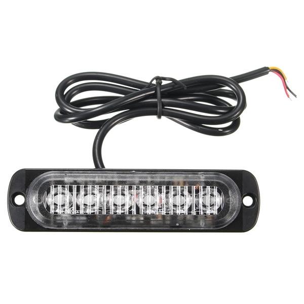 18W LED Car Strobe Light Emergency Lamp Warning Flashing Lighting - White&Red Light