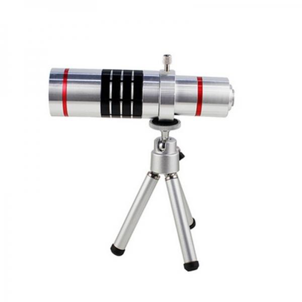 18X Universal Optical Zoom Mobile Phone Telephoto Lens Silver