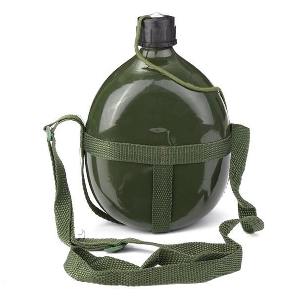 1L Cycling Water Bottle Outdoor Camping Hiking Kettle - Army Green - stringsmall