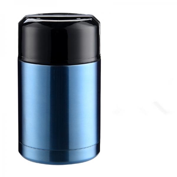 1L Large Capacity Portable Stainless Steel Vacuum Stew Pot Roast Pot Smoldering Insulation Eater Blue