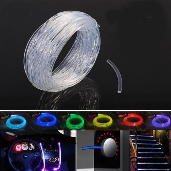 1M PMMA Side Glow Fiber Optic Cable Car Light 3MM