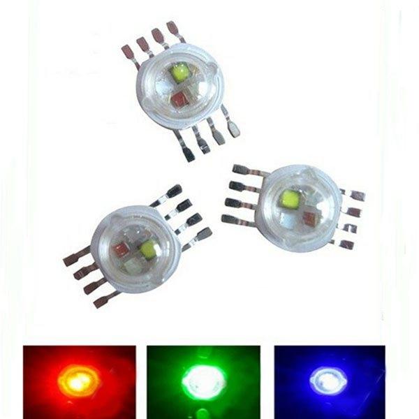 3W DC2.2-3.4V RGB+White High Power 8pin LED Diodes Blub DIY Chip Light