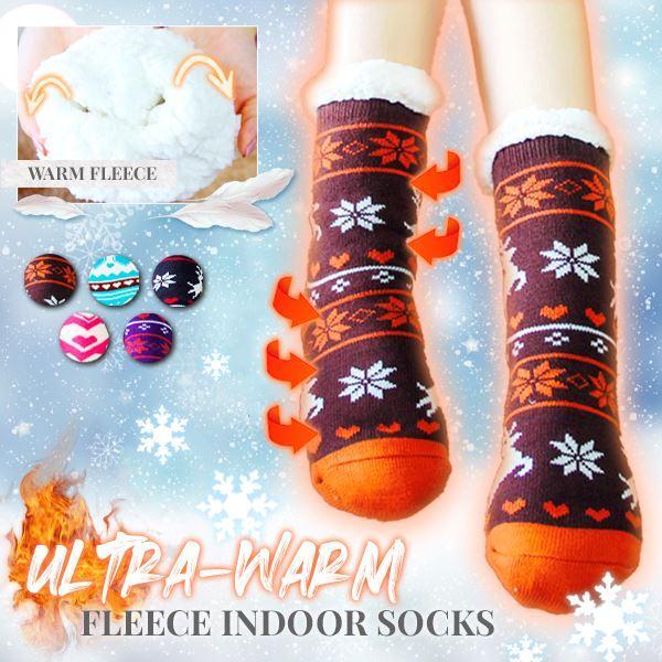 Unisex Retain Heat Ultra-Warm Fleece Socks Free size