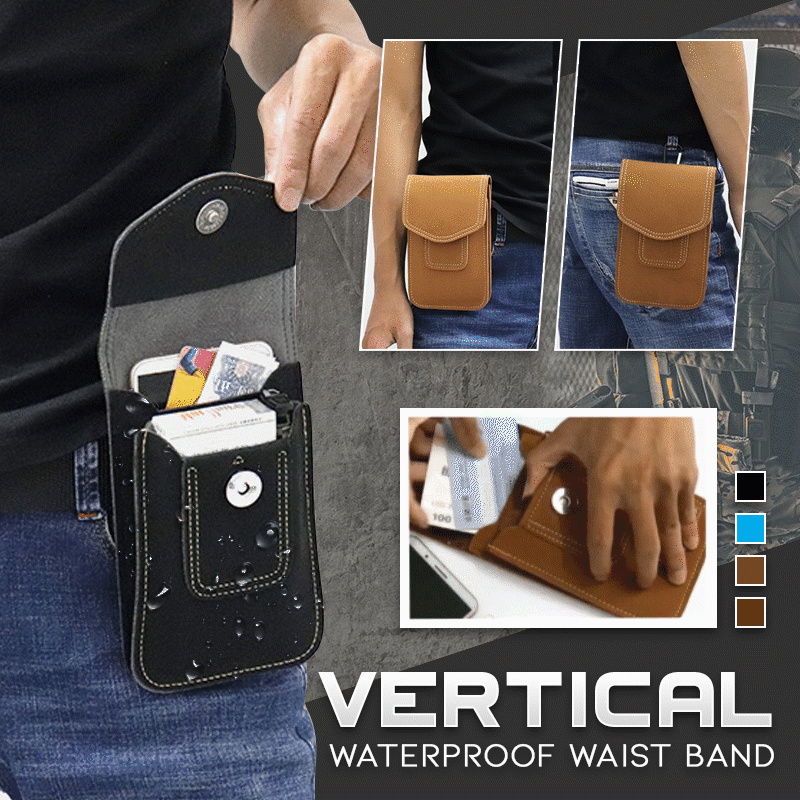 Large Capacity Vertical Waterproof Waist Bag Multifunctional Mobile Phone Waist Bag