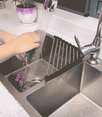 Triangle Roll Up Dish Drying Rack