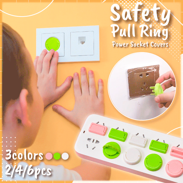 10pcs/20pcs Safety Pull Ring Power Socket Covers
