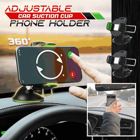 Phone Bracket Universal Adjustable ABS Suction Cup Cellphone Holder Car Interior Decor