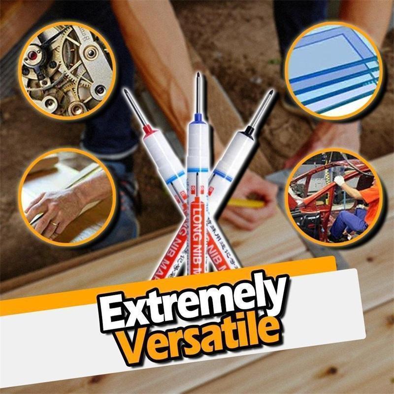 Long Head Markers Bathroom Woodworking Decoration Multi-purpose Deep Hole Marker Pens