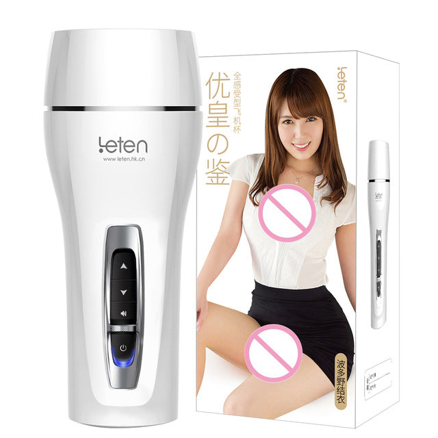 Leten® Yui Hatano Clip Sucking Artificial Vagina Male Masturbator Voice Interaction Sex Toy Vibration Pocket Pussy Adult Product For Men