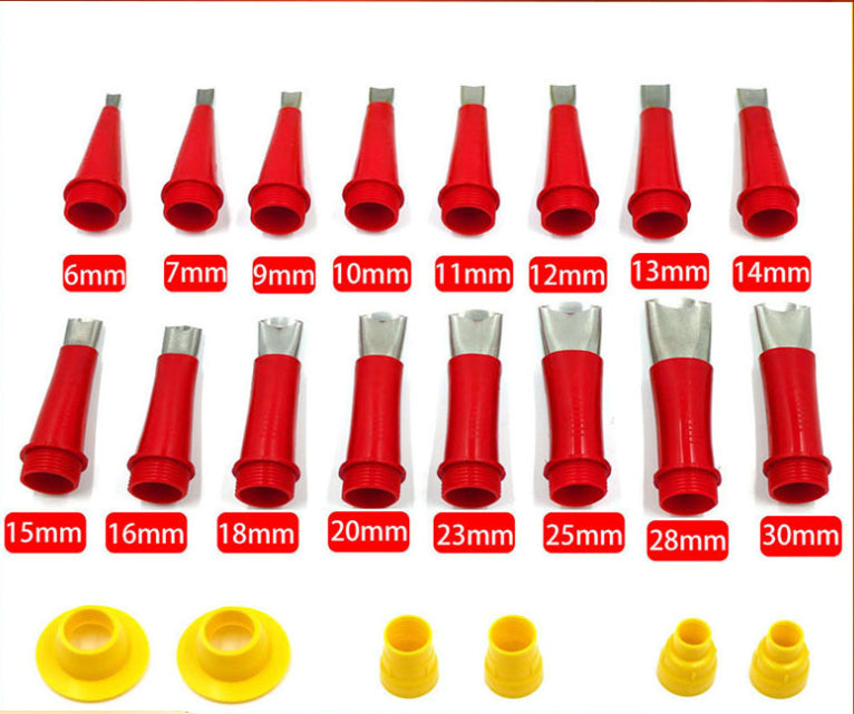 22PCS Universal Integrated Rubber Nozzle Toolbox 22PCs (16 caulk nozzles + 6 connection bases)