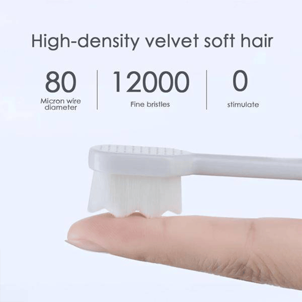2PCS Premium Nano Toothbrush 12,000 Ultra-fine Bristles Gingival protection