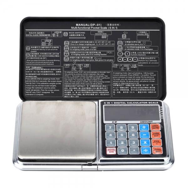 1kg/0.1g Multifunctional Mini Digital Pocket Scale Portable Calculator Weighing Tool Black