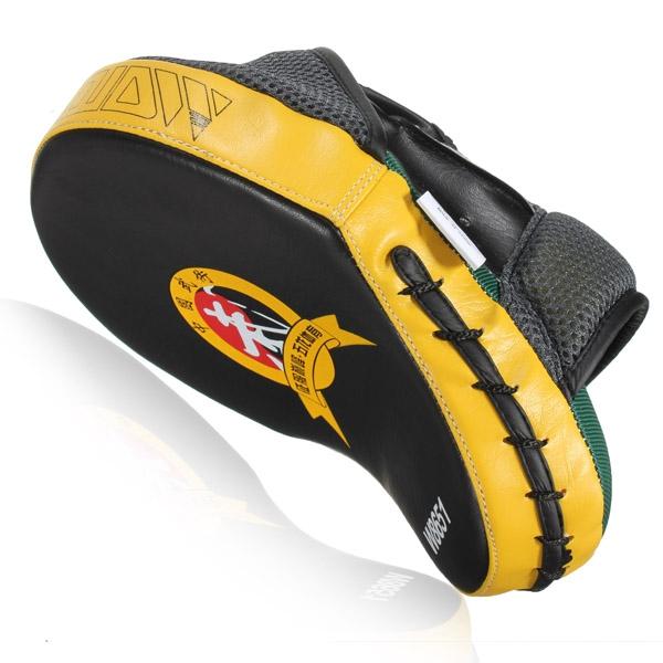 1pc Zooboo Boxing Fighting Taekwondo Training Mitts High Stripping PU Gloves Yellow