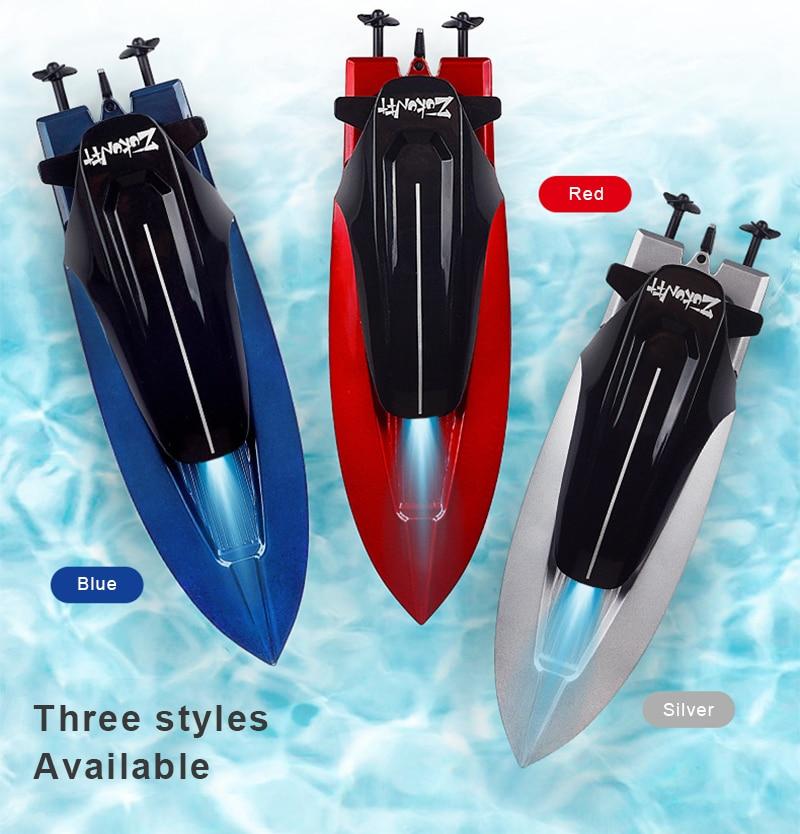 2.4G Mini RC Boats High Speed Remote Control Boat Model Waterproof Diving Toy Gift For Children Boys Adults Support