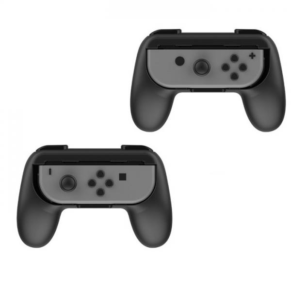 2 Pack For Nintendo Switch Joy-Con Handle Controller Grip Gaming Handheld Holder Game Console-Black&Black