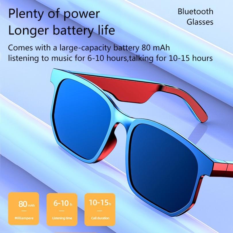 2 in 1 Smart Fashion Glasses Bluetooth Wireless Headset Earphone Outdoor Waterproof Glasses Sports Music Headphone Stereo with Mic