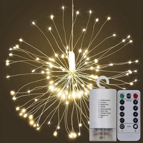 200 LED Fireworks Starburst Fairy String Light Christmas Wedding party Hanging String Lights Gift Outdoor Home Decor Lamp