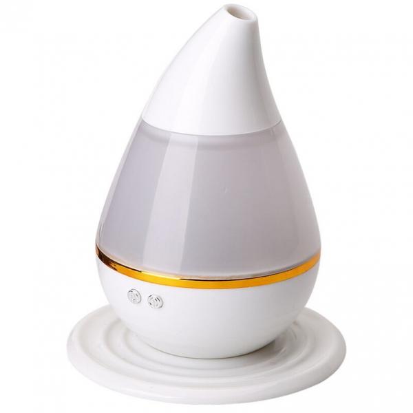 200ml 2W Ultrasonic Aroma Humidifier Air Essential Oil Diffuser Smart Home with LED Light Purifier Atomizer Refresher for Home White