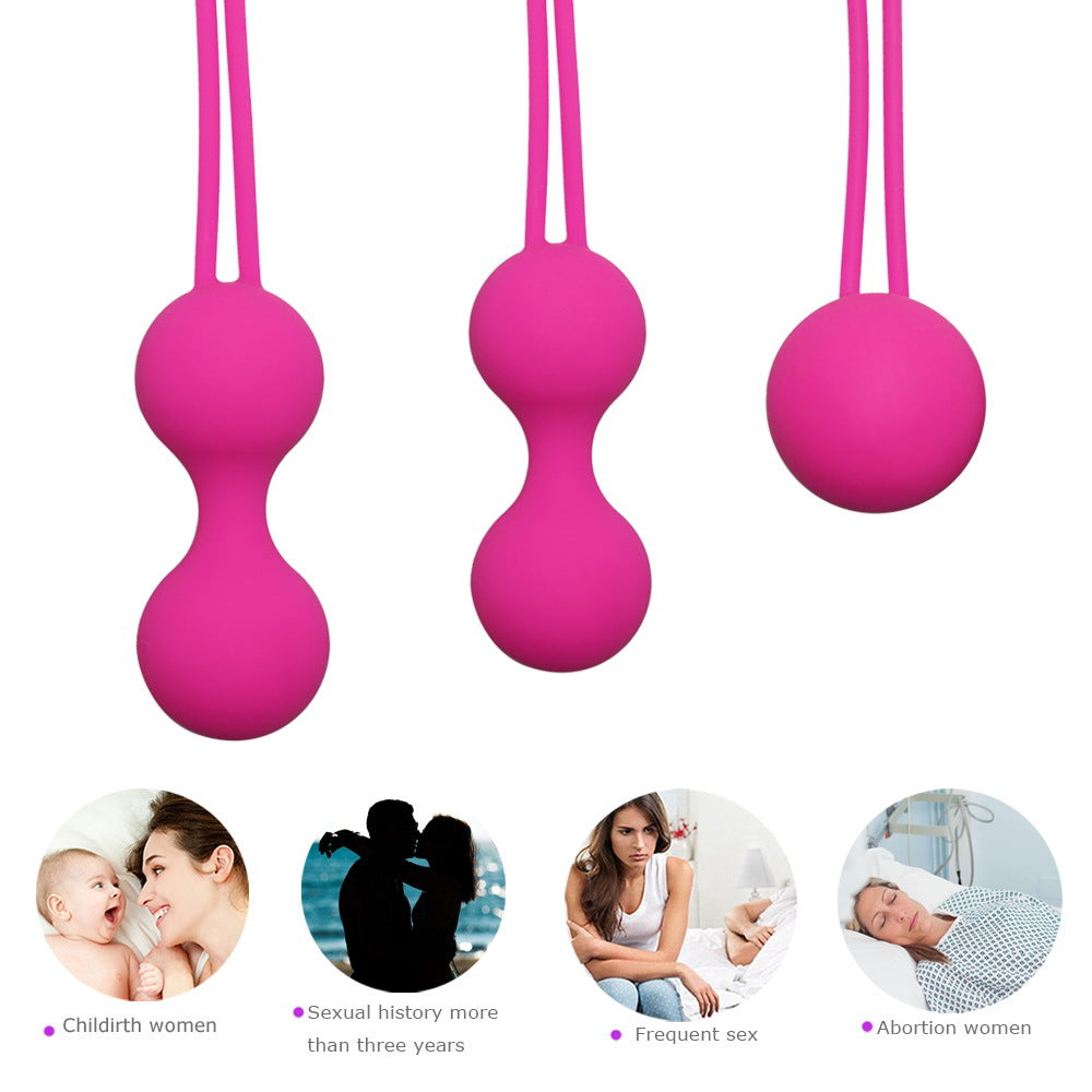 Silicone Vaginal Tightening Kegel Exerciser Vibrator Ball Trainer Ben Wa Balls Women Adult Sex Product Pink