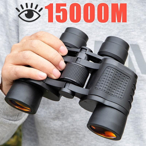New Black Telescope 80X80 Binoculars 15000M High Power For Outdoor Hunting Optical low light Night Vision Fixed Zoom binocular