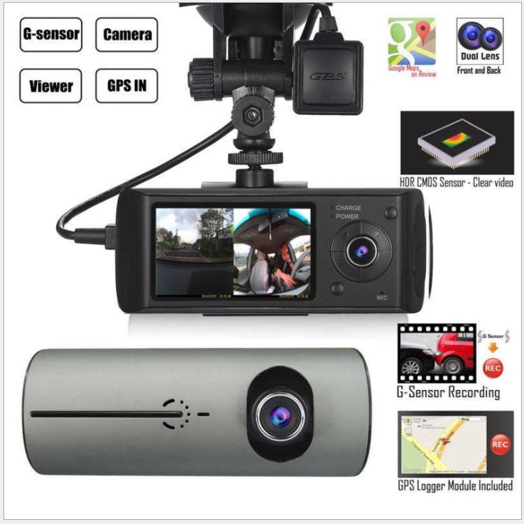 2.7inch R300 Dual Lens Auto Van HD 1080P DVR Video Camcorder Driving Recorder