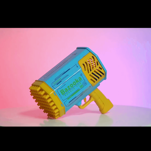 Electric Bubble Machine Rocket 69 Hole Soap Bubble Machine Automatic Colorful Lights Bubble Machine