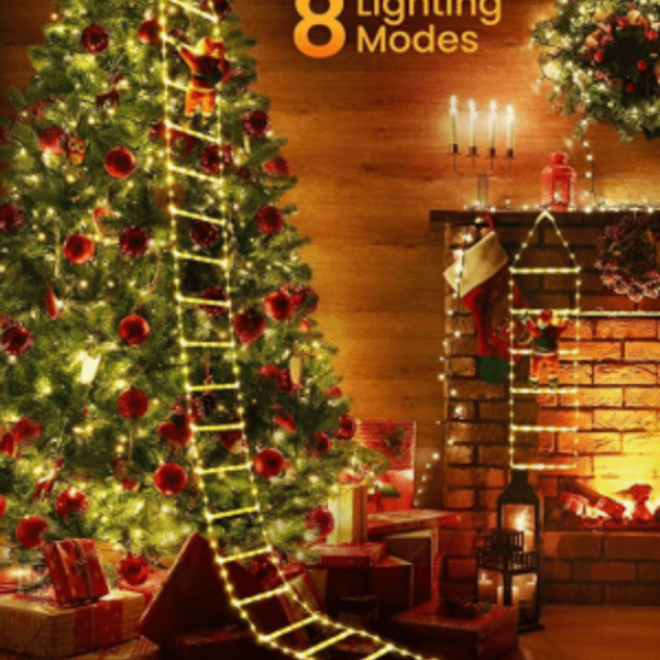 Newest Christmas Decorative Ladder Lights with Santa Claus
