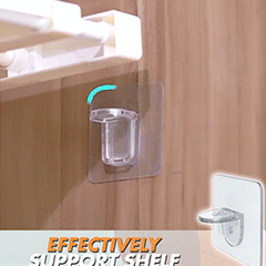 8PCs Cabinet Adhesive Shelf Support Pegs Drill Free Nail Instead Holders Closet Cabinet Shelf Support Clips Wall Hangers