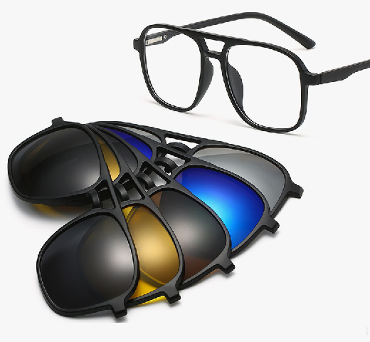 5PCS Replaceable Sunglasses Magnet Lenses Sunglasses