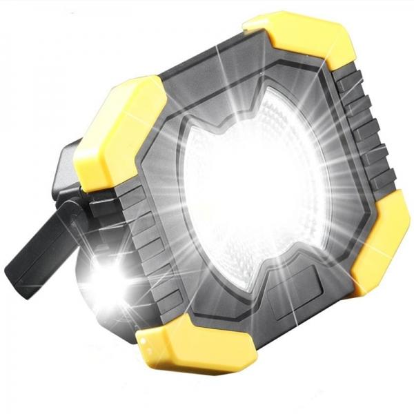 20W COB 3800LM LED Solar Work Light Rechargeable Portable Waterproof LED Flood Lights for Outdoor Camping Hiking Emergency Car Repairing and Job Site Lighting