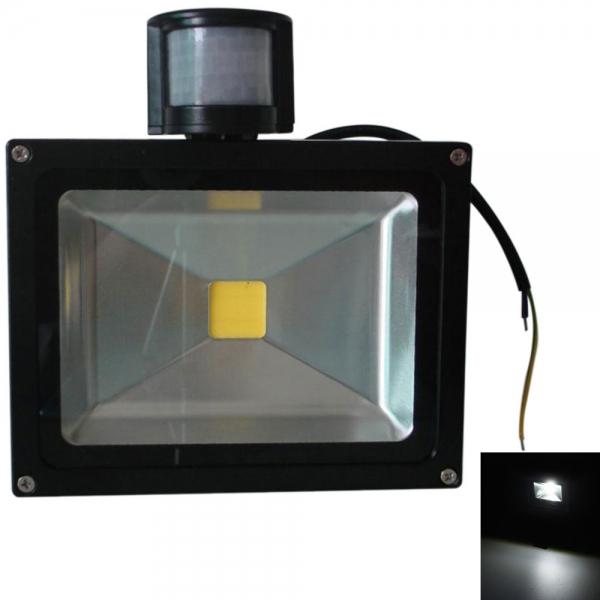 Outdoor 20W Motion Sensor Light PIR Projection Lamp - Cold White