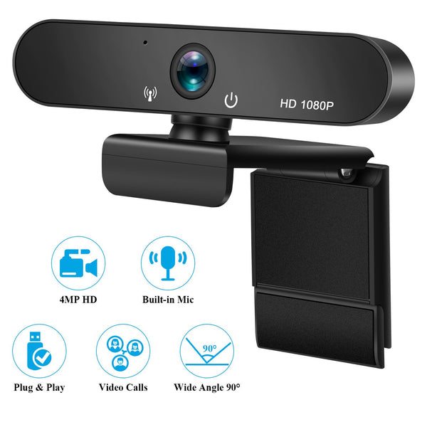 Computer Web Camera Webcam HD 1080p Meetings USB Camera Computer Live Network Class Autofocus with Microphone Webcam