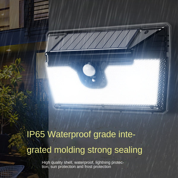 218 LED Solar Light Outdoor PIR Motion Sensor Detection Street Lighting Wall Lamp Sunlight Powered for Home Garden Spotlight