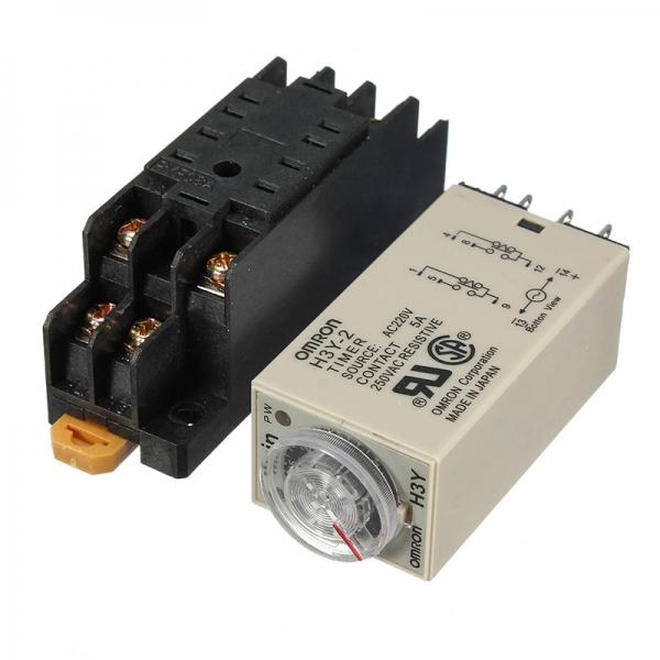 220V Power On Time Delay Relay Solid State Timer DPDT Socket - 30s Delay