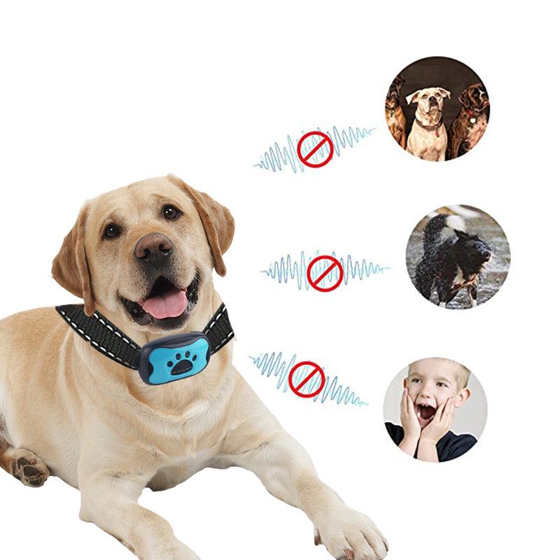 Rechargeable Anti-Barking Collar Adjustable Dogs Training Collars Vibration & Sound Harmless Device for Small Medium Large Dogs