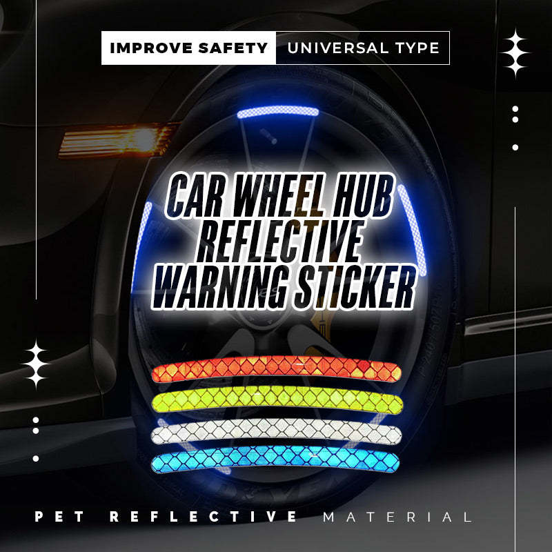 20pcs Car Wheel Hub Reflective Sticker Tire Rim Reflective Strips Luminous Sticker for Night Driving Car-Styling Accessories