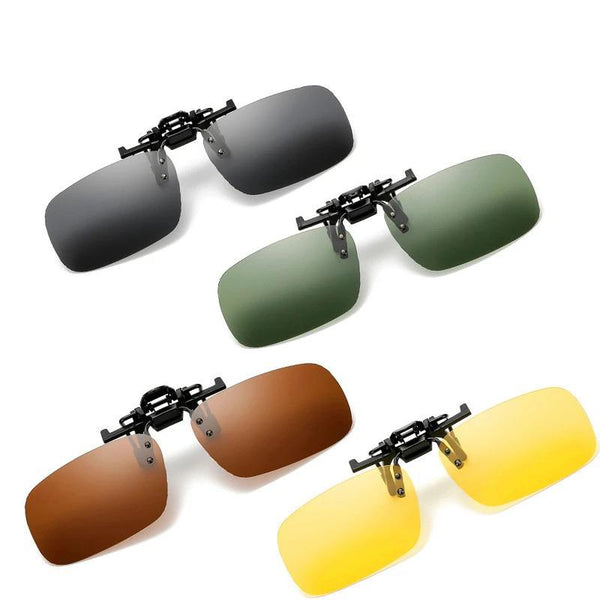 Convert regular glasses into sunglasses for outdoor use, driving at night with polarized lens sunglasses clip