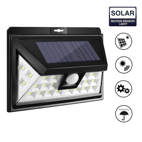 24 LED Solar Power PIR Motion Sensor Light Outdoor Garden Waterproof Wall Light Emergency Lamp