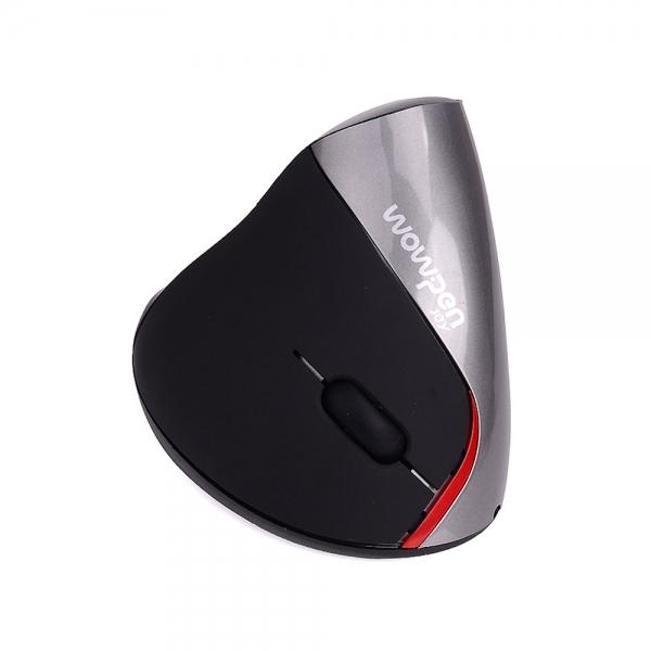 2.4GHz Wireless 1600DPI 5D Ergonomic Vertical Rechargeable Optical Mouse PC/Laptops Gray & Black