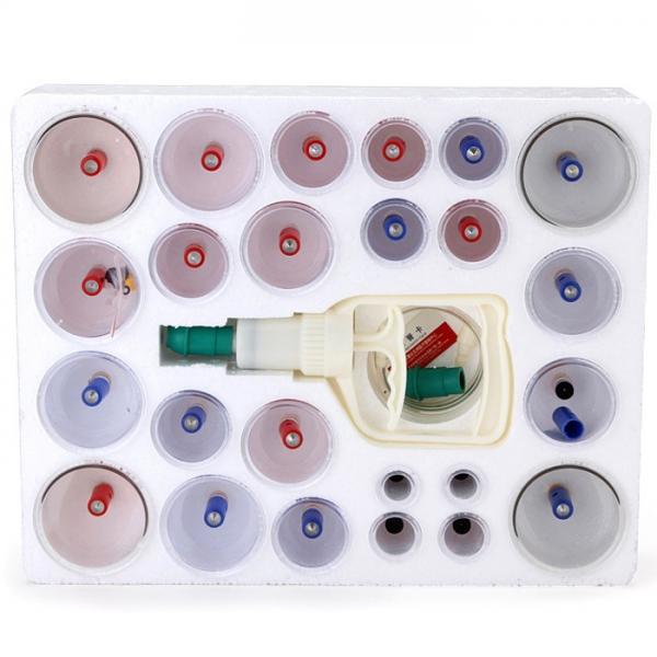 24pcs Health Care Therapy Glass Vacuum Cups Set Multicolor